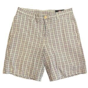 Vineyard Vines Plaid Purple Blue White Club Shorts 32 x 9 Colorful Preppy Golf